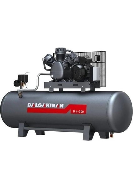 Hava Kompresörü 4D-300 250 Lt. Kompresör 3kw/4hp Tek Kademeli 7 Bar