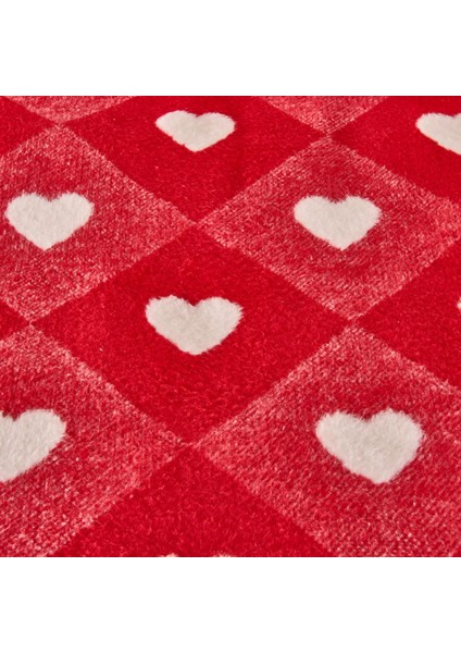 Soft Kalpli Pamuklu Çift Kişilik Battaniye - Kırmızı - 200X220 cm indirimleri