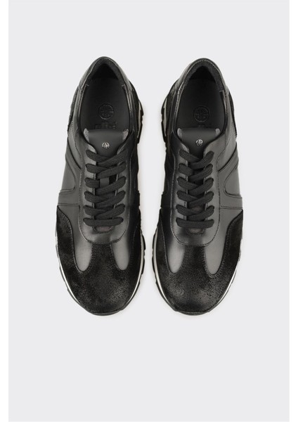 Siyah Deri Erkek Spor Ayakkabı fırsatları