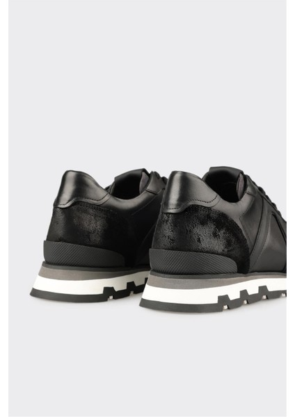 Siyah Deri Erkek Spor Ayakkabı indirimleri