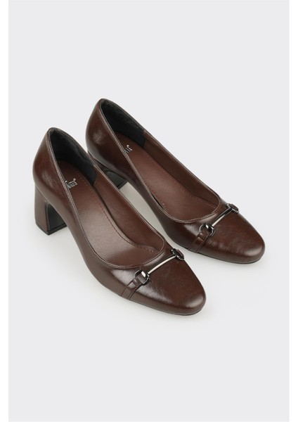 Kahve Kadın Orta Topuk Ayakkabı fiyatları
