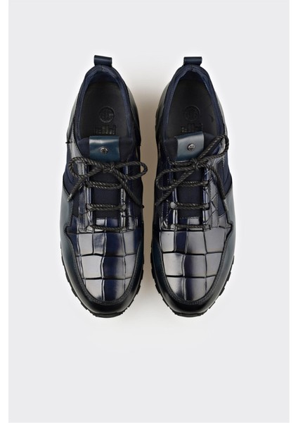 Lacivert Deri Erkek Günlük Ayakkabı fırsatları