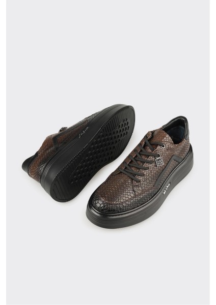 Kahve Deri Erkek Spor Ayakkabı modelleri