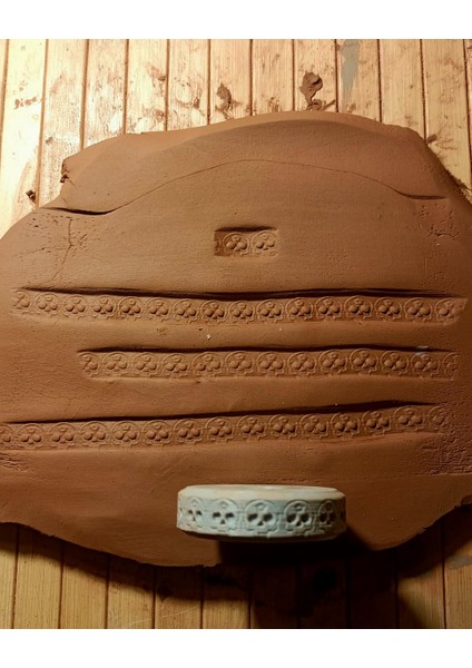 1,5 cm Desen 5 cm Çap Doku Rulosu-Doku Kil Tekerleği 11