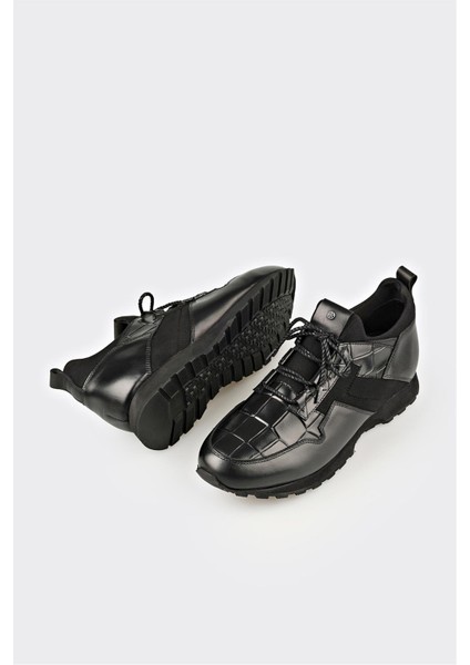 Siyah Deri Erkek Günlük Ayakkabı modelleri