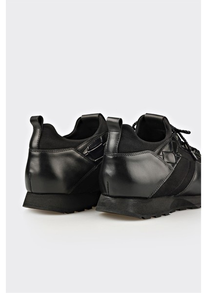 Siyah Deri Erkek Günlük Ayakkabı indirimleri
