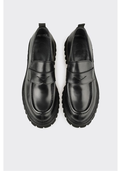 Siyah Deri Erkek Günlük Loafer fırsatları