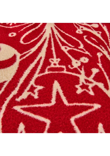 Soft Kurabiye Adam Pamuklu Tek Kişilik Battaniye - Kırmızı / Ekru - 150X200 cm fiyatları