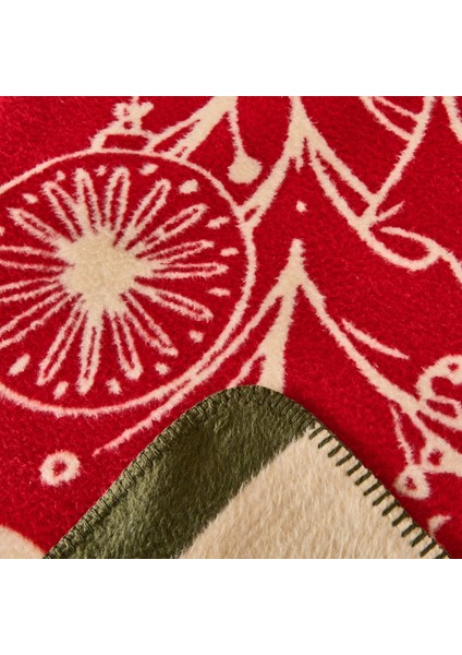 Soft Kurabiye Adam Pamuklu Tek Kişilik Battaniye - Kırmızı / Ekru - 150X200 cm modelleri