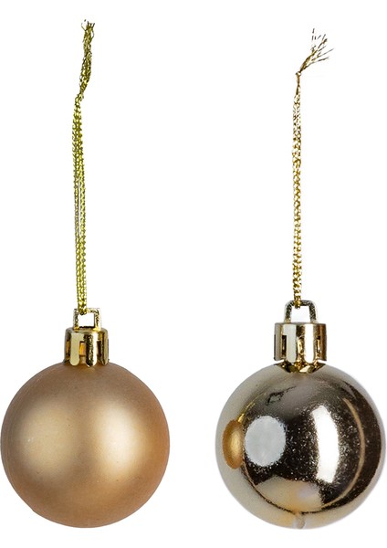 Yılbaşı Süsü 6'lı Top Altın 4 cm fiyatları