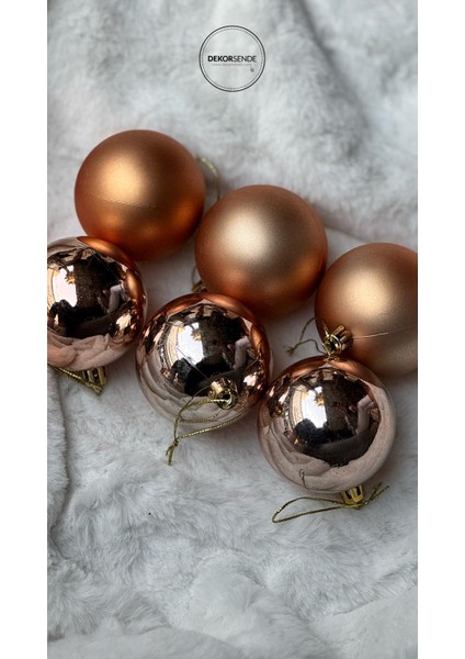 Yılbaşı Süsü 6'lı Top Turuncu 4 cm fırsatları