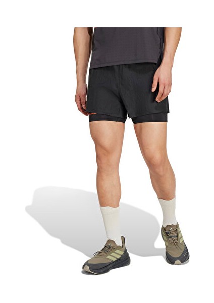 ADI365 HK2IN1 M Erkek Koşu Şortu JM1211 Siyah