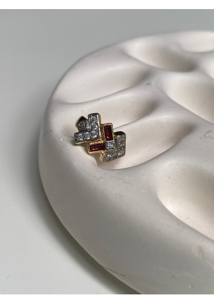 Ithal Vip Bordo Mine Detay Zirkon Taşlı Kıkırdak Küpe