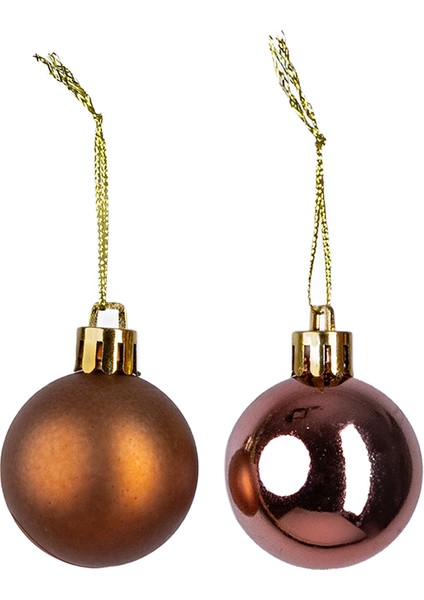 Yılbaşı Süsü 6'lı Top Kahverengi 4 cm fiyatları