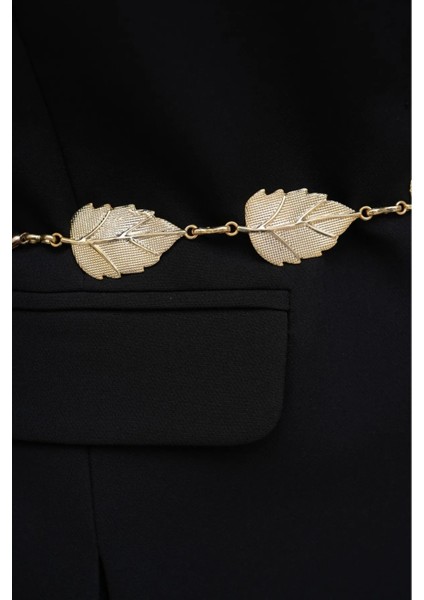 Yaprak Desenli Altın Renk Zincir Kemer – Kadın Aksesuar fiyatları