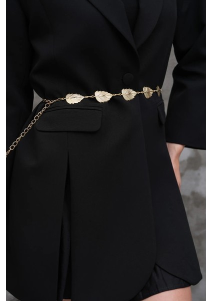 Yaprak Desenli Altın Renk Zincir Kemer – Kadın Aksesuar fırsatları