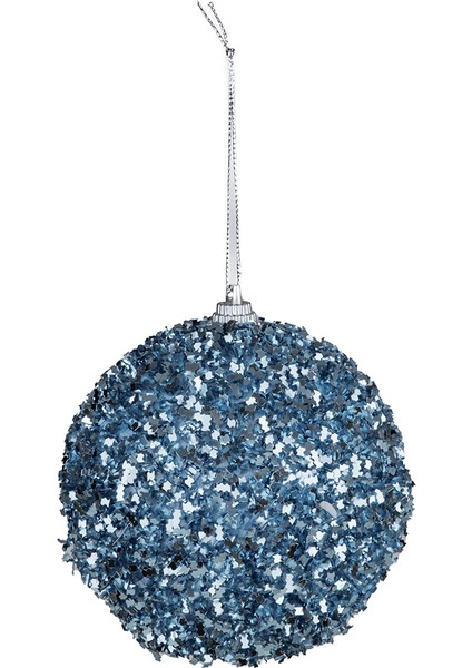 Yılbaşı Ağaç Topu Seti 3'lü Buz Mavi 10 cm