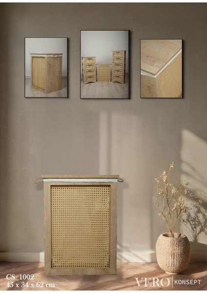 Vero Çamaşır Sepeti Mdf Ceviz CS1003