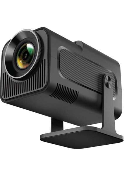 HY320 Siyah Taşınabilir Sinema Projektörü 4K 1080P Ev Sineması Bluetooth Android Akıllı Projeksiyon Wifi