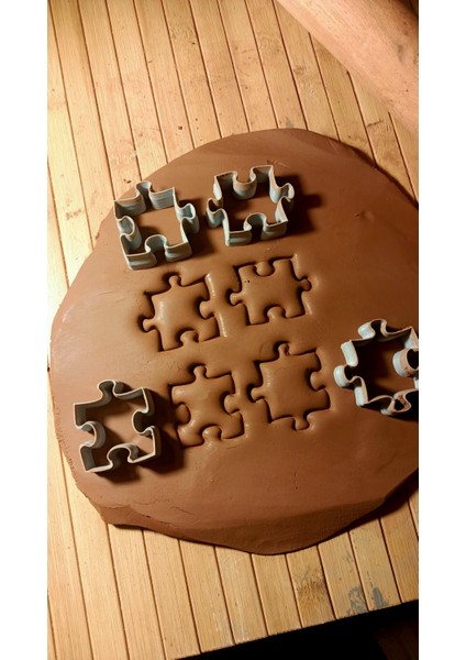 5x4 cm Puzzle 4 Parça Seramik&polimer Kil& Kurabiye Kalıbı modelleri