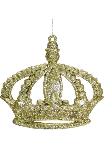 Yılbaşı Süsü Simli Taç Model Altın 13 cm fiyatları