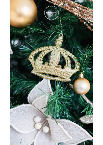 Yılbaşı Süsü Simli Taç Model Altın 13 cm indirimleri