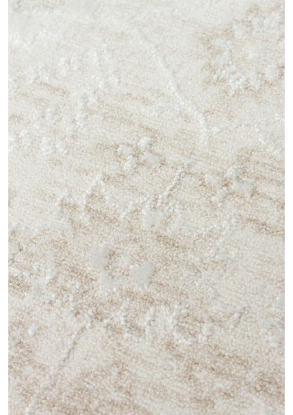 Leona 05 Cream Özel Yumuşak Tuşeli Hav Vermeyen Polysoft Iplikler ile Üretilen Modern Halı modelleri