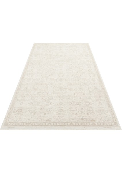 Leona 05 Cream Özel Yumuşak Tuşeli Hav Vermeyen Polysoft Iplikler ile Üretilen Modern Halı