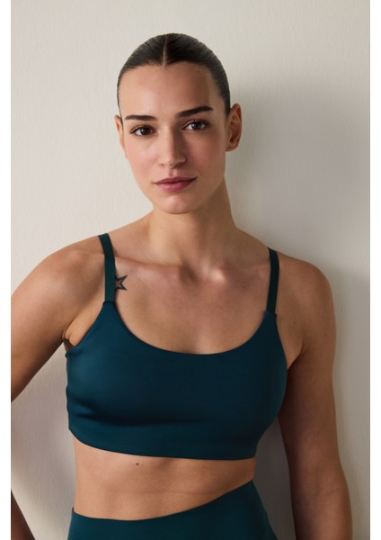 Koyu Yeşil Hafif Destek Spor Sütyeni modelleri