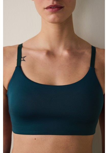 Koyu Yeşil Hafif Destek Spor Sütyeni indirimleri