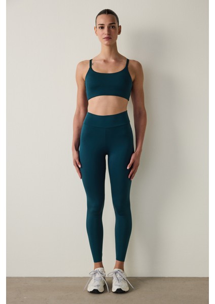 Koyu Yeşil Hafif Destek Spor Sütyeni