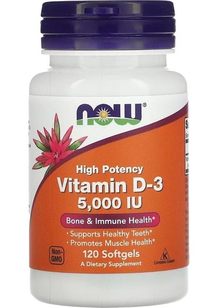 Foods Vitamin D-3 High Potency 5,000 Iu 120 Softgels. Usa VERSION.3631