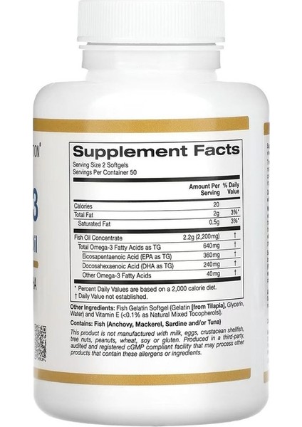 Omega-3 Premium Balık Yağı, 100 Balık Jelatinli Yumuşak Kapsül modelleri