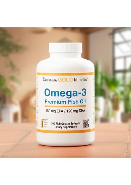Omega-3 Premium Balık Yağı, 100 Balık Jelatinli Yumuşak Kapsül fırsatları