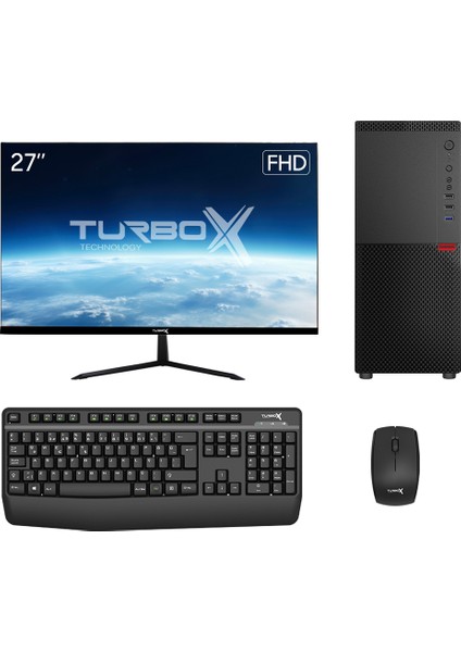 TX6414 I5 14400 16GB Ddr4 Ram 512GB Nvme SSD 27 Inç Fhd Monitör Ofis Hazır Sistem