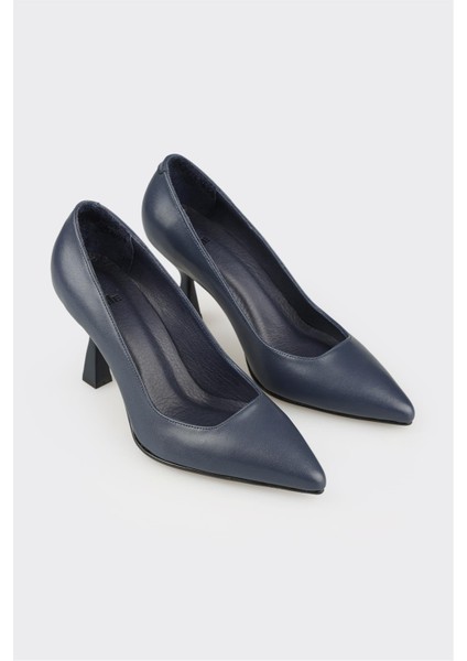 Lacivert Deri Kadın Stiletto fiyatları