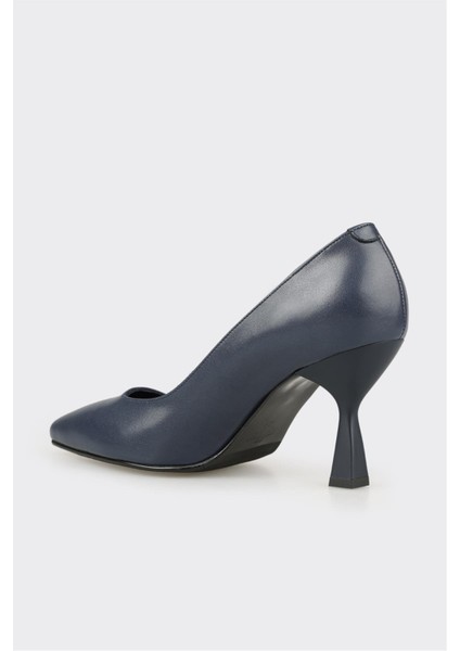 Lacivert Deri Kadın Stiletto modelleri