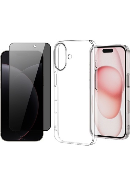 iPhone 17 Kılıf Zore Droga Kapak + Hayalet Cam Ekran Koruyucu