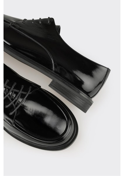 Siyah Deri Kadın Günlük Ayakkabı indirimleri