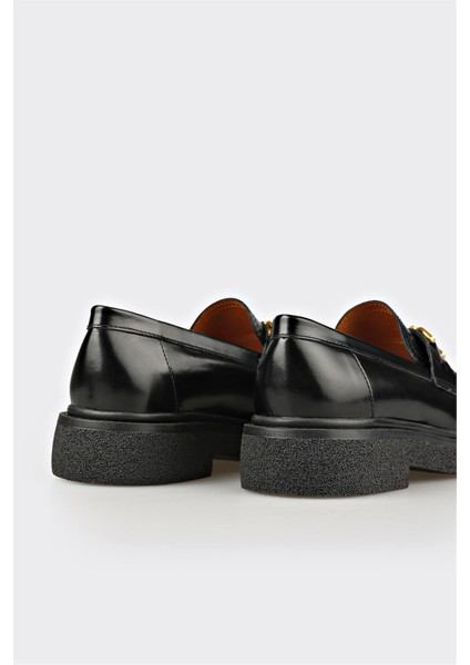 Siyah Deri Kadın Günlük Ayakkabı indirimleri