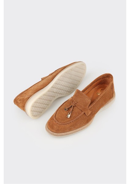 Taba Deri Kadın Günlük Ayakkabı modelleri