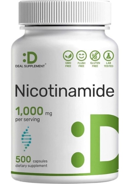 Nicotinamide 1.000 Mg 500 Capsules