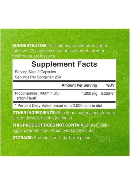 Nicotinamide 1.000 Mg 500 Capsules fiyatları