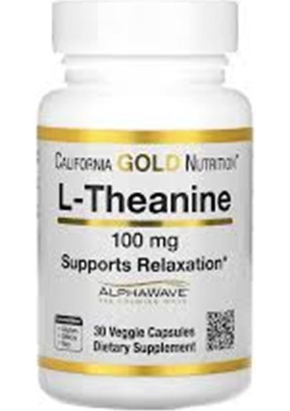, L-Theanine, Featuring Alphawave, 100 Mg, 30 Veggie Kapsül