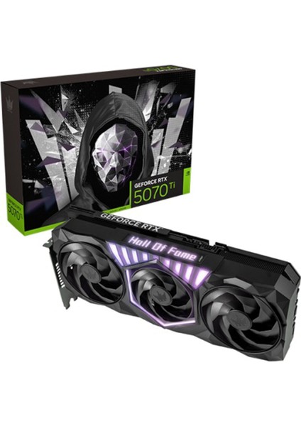 Geforce Rtx 5070 Ti Hof Gaming 1-Click Oc 16GB Gddr7 256 Bit Dlss 4 Ekran Kartı (57IZN6MDDPWT)