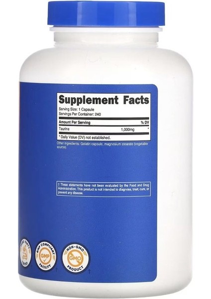 Taurine 1000 Mg 240 Kapsül fiyatları