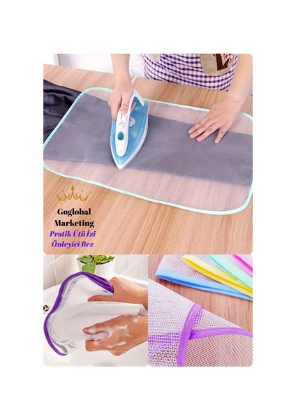 Yüksek Isıya Dayanıklı Ütü Koruyucu Bezi – Yanmaz, Parlatmaz, Tekli Ütü Masası Bezi (1 Adet)