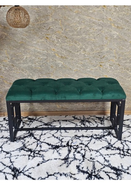Siyah Boyalı Içi Kareli Diktörtgen 100 cm x 40 cm Oturak Puf - Bench - Makyaj Oturağı - Oturak Yeşil Renk 100 x 40 Boyut/ebat fırsatları