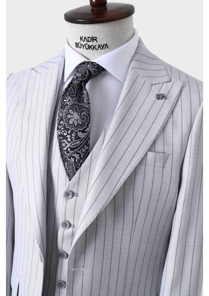 Şık ve Rahat Yelekli Erkek Takım Elbise - Slim Fit Dört Mevsim KULLANILABILIR-KAW1038S modelleri