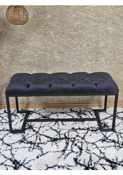 Siyah Boyalı - L - Ayaklı 100 cm x 38 cm Oturak - Bench - Makyaj Taburesi - Makyaj Oturak Füme Renk 100 x 40 Boyut/ebat fırsatları